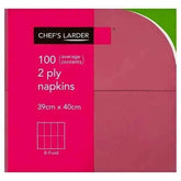 Chefs Larder 100 Napkins Bordeaux 2 Ply  Adomoo